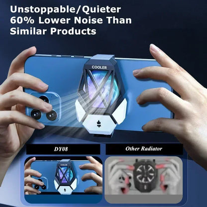 "Protège les téléphones, les refroidit en 20 secondes et préserve la batterie longtemps.” Phone Cooler – Protect Your Smartphone from Overheating